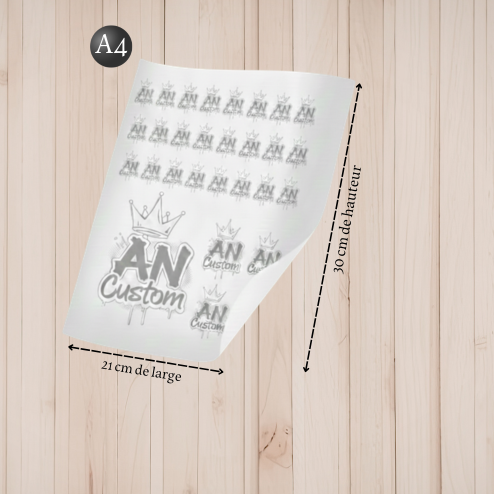 Planche DTF A4 - Transfert Textile Haute Qualité