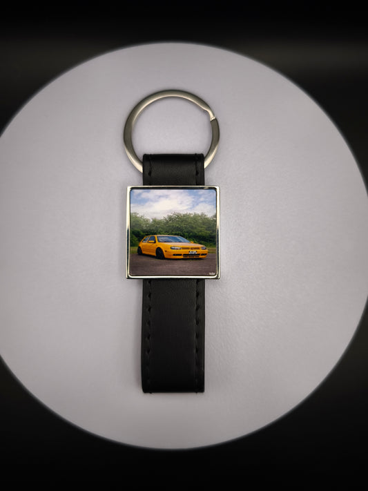 Porte-clé en cuir personnalisé